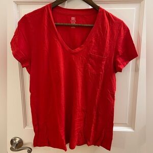 Faded Glory red vneck tshirt